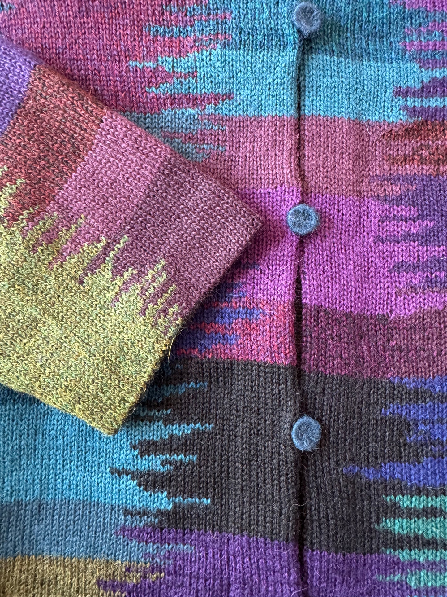 Alpaca Cardigan - Brochazo Blue