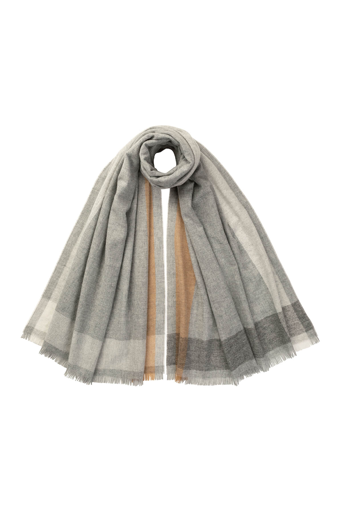 Border Scarf - Cashmere