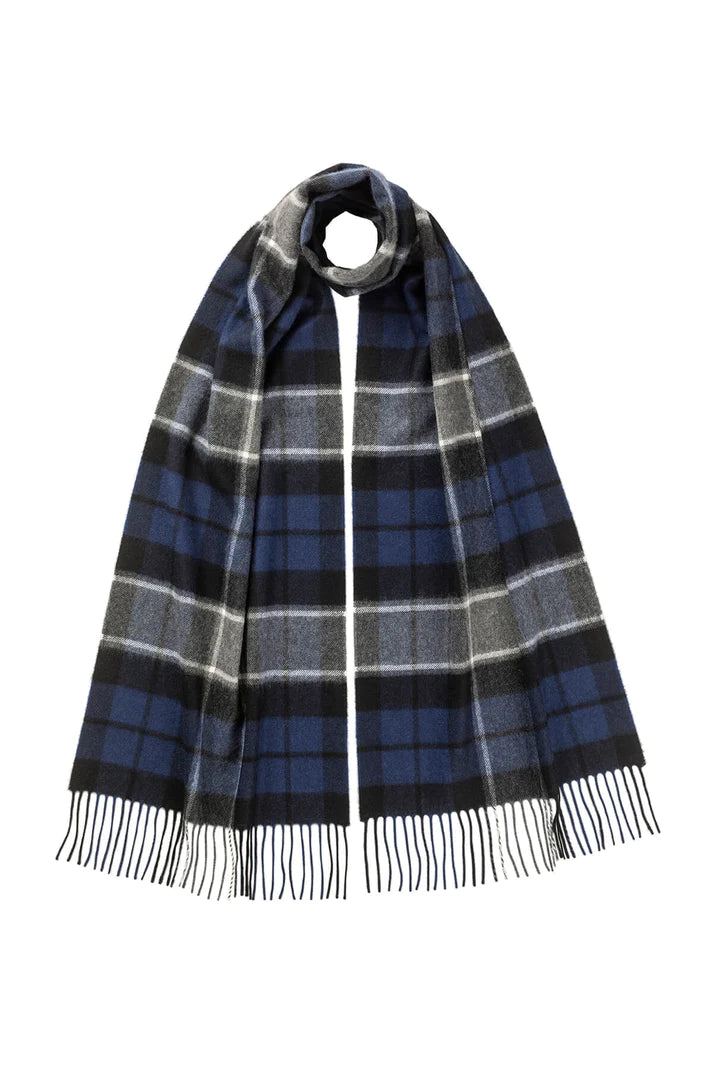 Tartan Wide Scarf - Cashmere