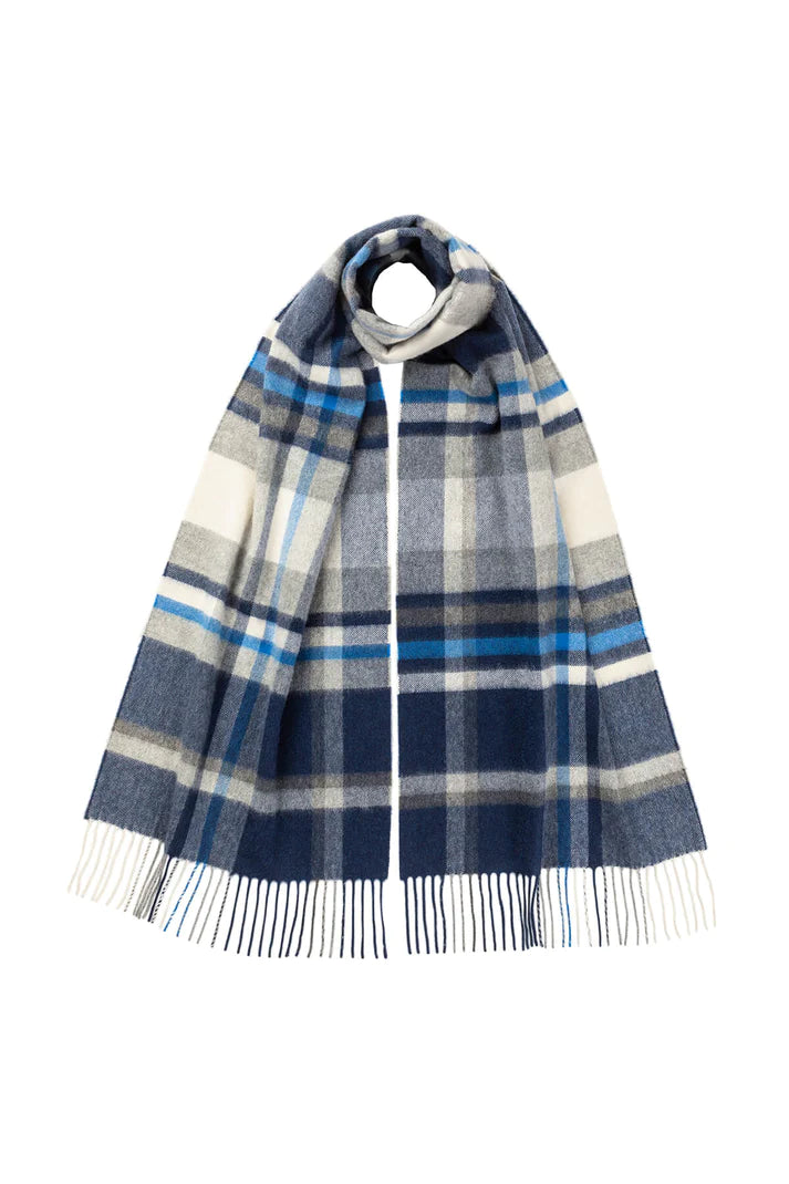 Flannel Check Scarf - Cashmere