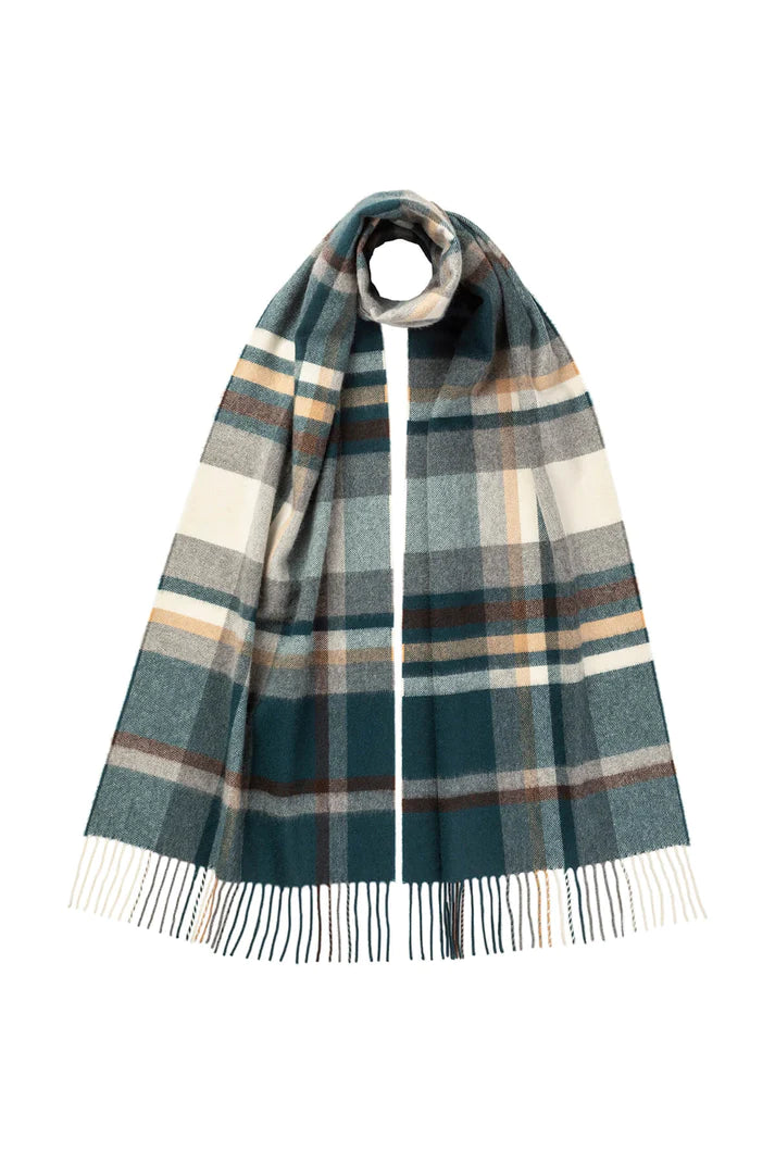 Flannel Check Scarf - Cashmere