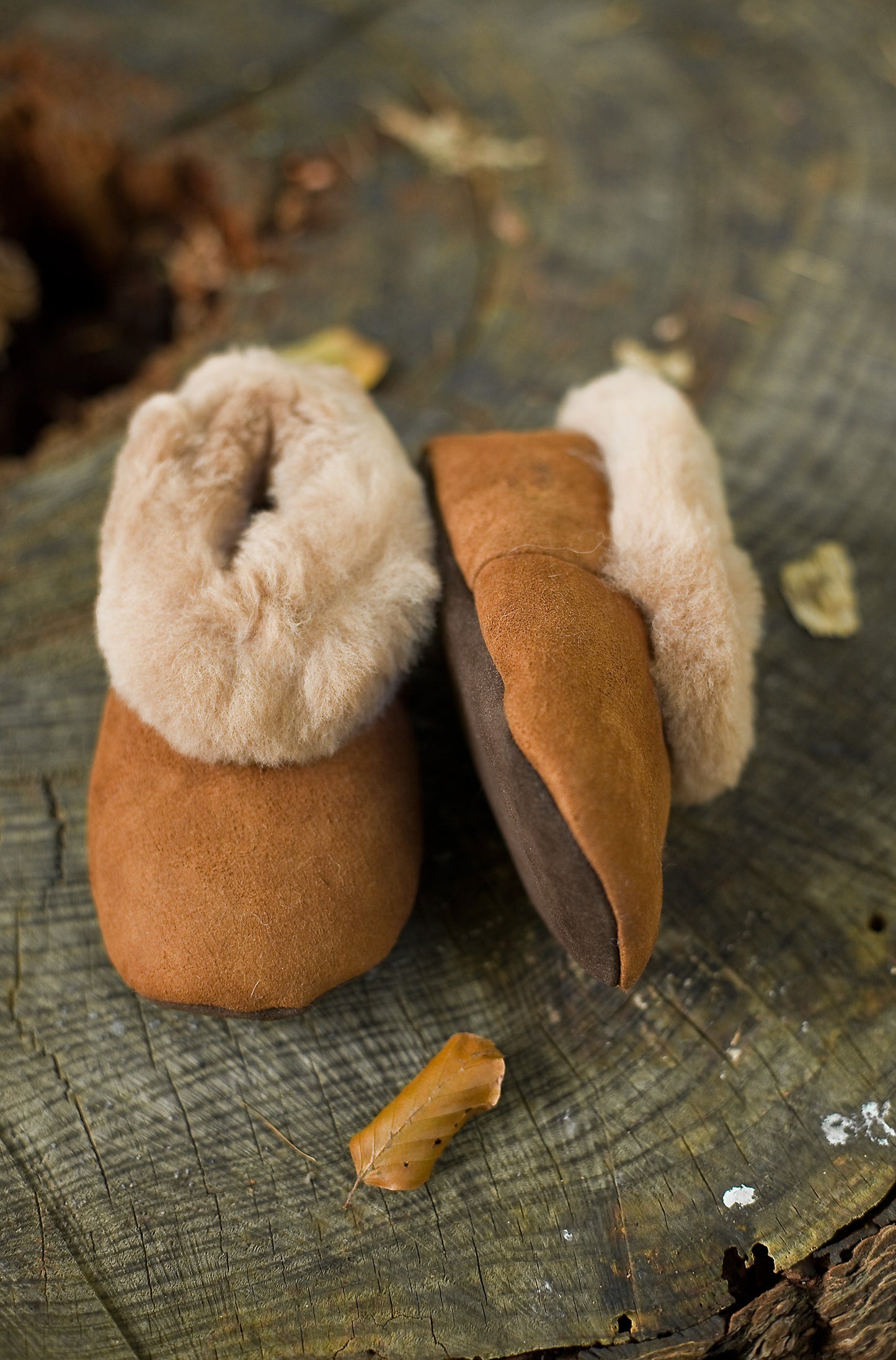 Fur Slippers children - Alpaca