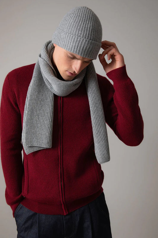 Ribbed Scarf - Cashmere
