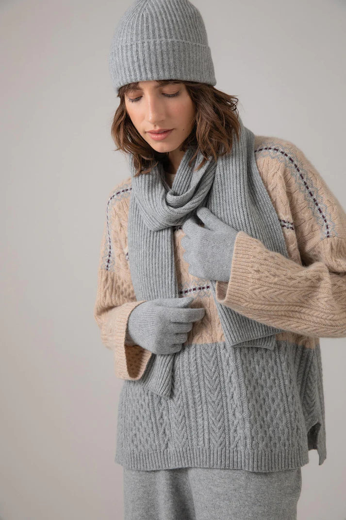 Ribbed Scarf - Cashmere