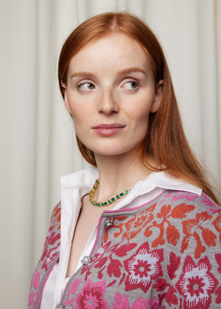 Oleana - Flower - Grå