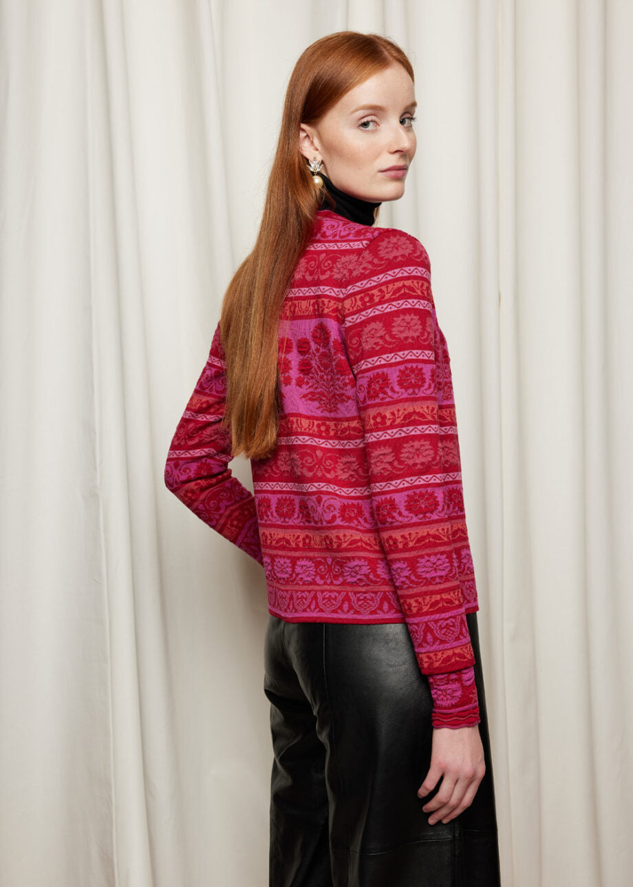 Oleana - Granada cardigan - Red