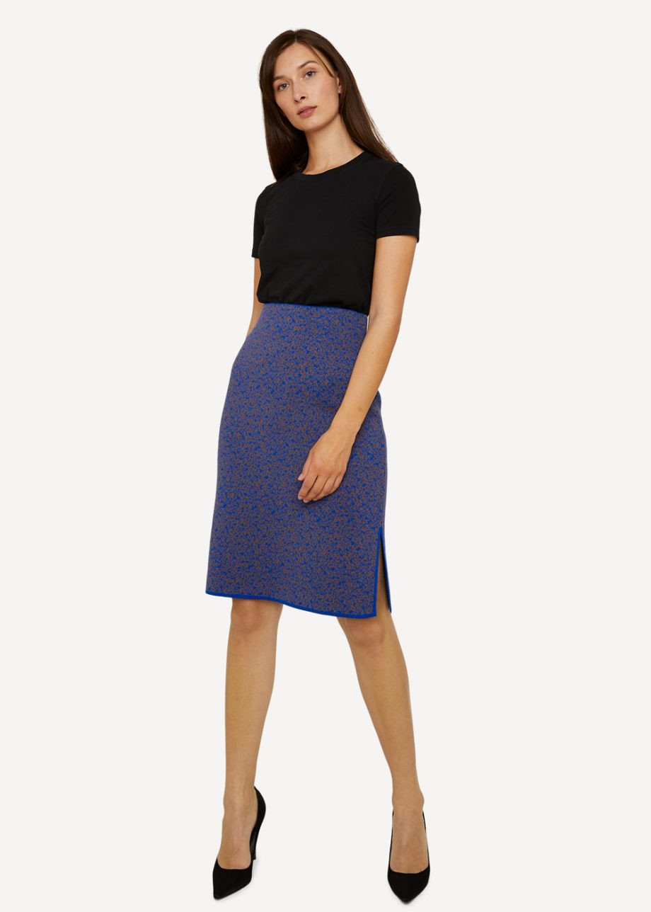 Oleana - Fizzy flora skirt-Blue