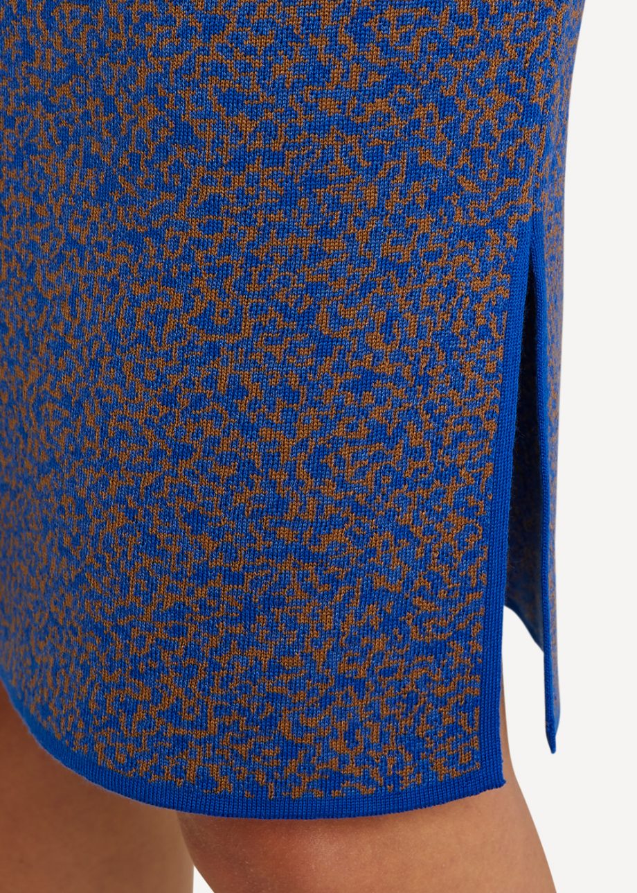 Oleana - Fizzy flora skirt-Blue