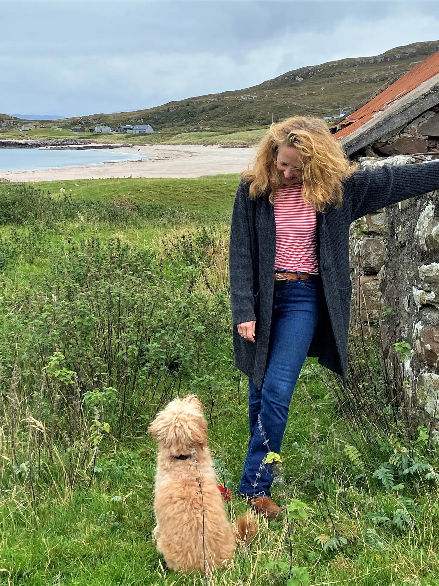Alpaca Rib Strik Cardigan