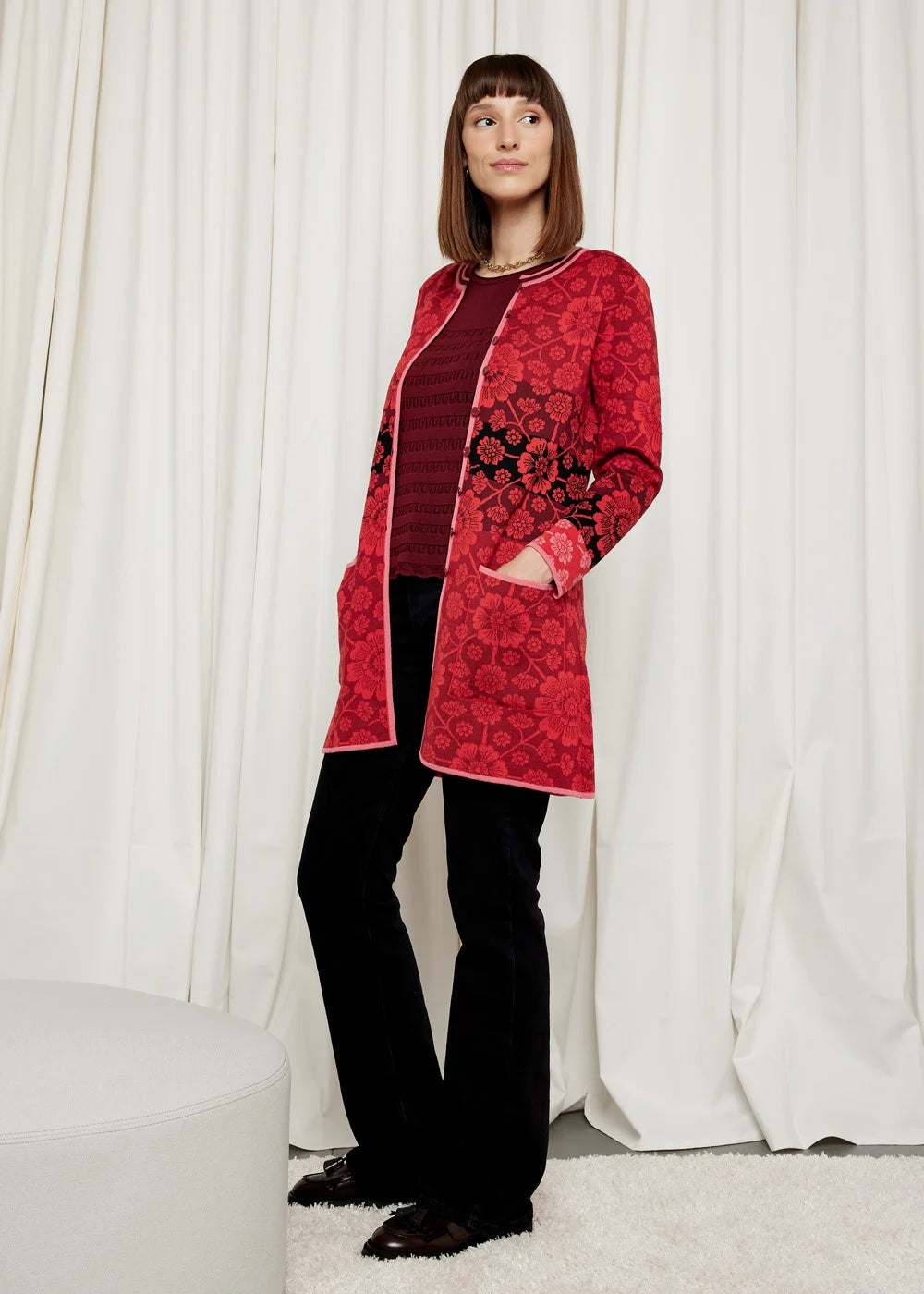 Oleana - Marit cardigan - Red