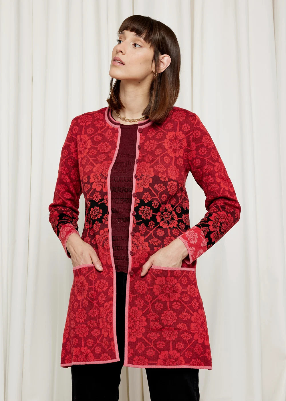 Oleana - Marit cardigan - Red