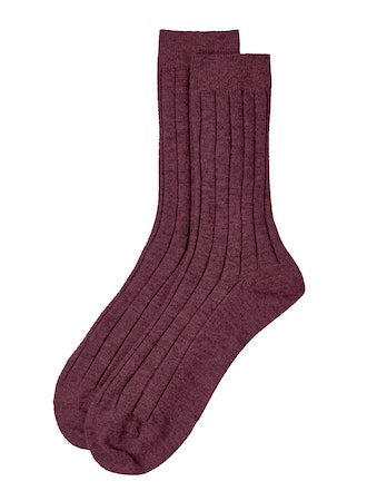 Ribbed Socks - Cashmere