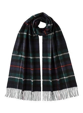 Tartan Wide Scarf - Cashmere
