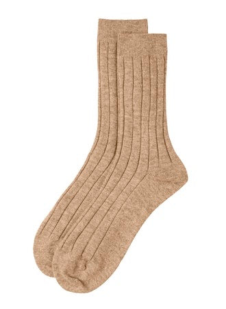 Ribbed Socks - Cashmere