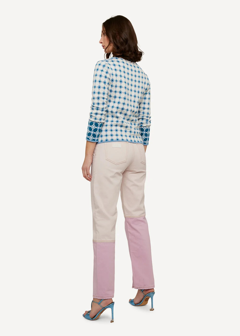 Oleana - Pattern Paper cardigan - Cloudy