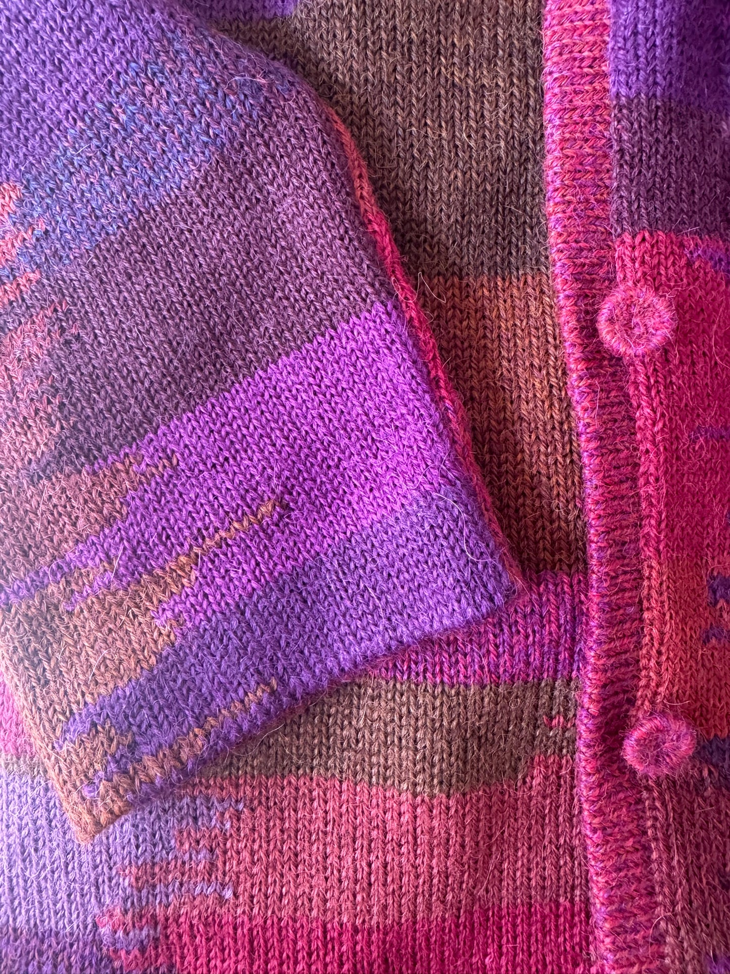 Alpaca Cardigan - Brochazo Rose