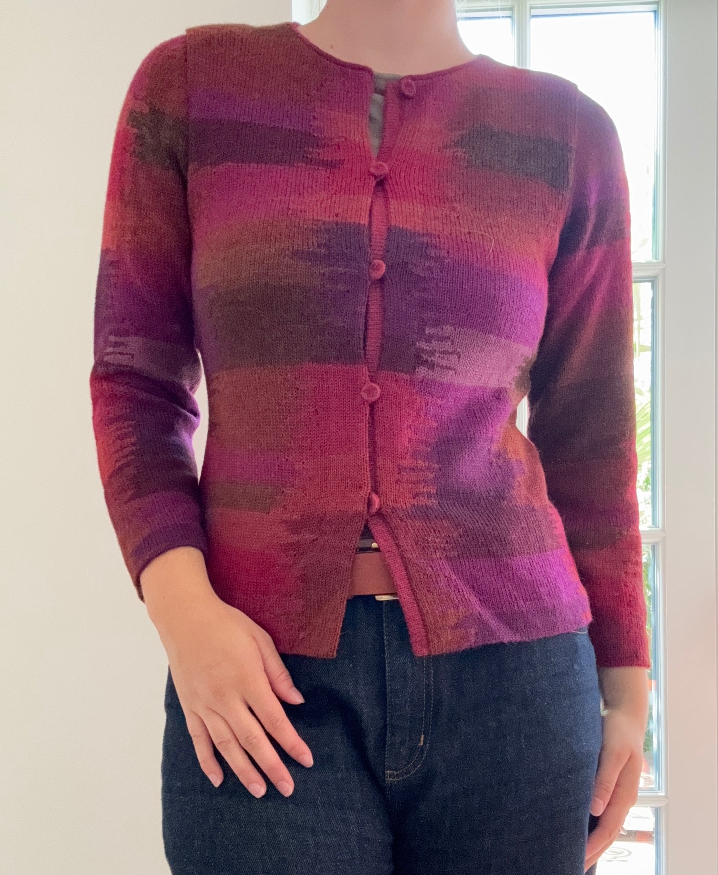Alpaca Cardigan - Brochazo Rose
