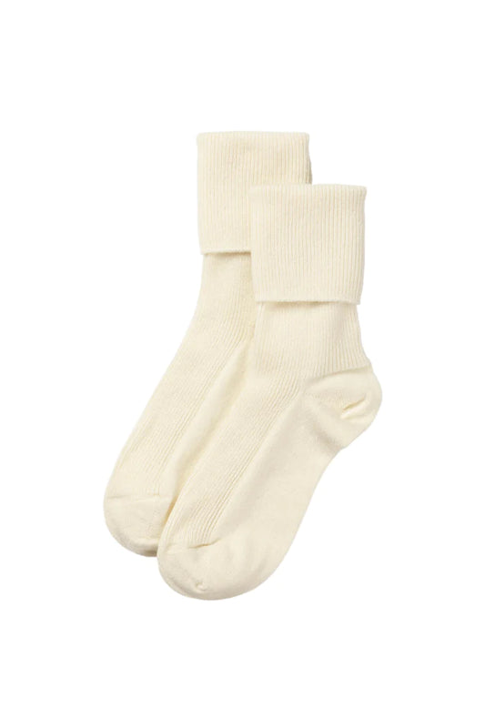 Ribbed Ankle Socks - Cashmere