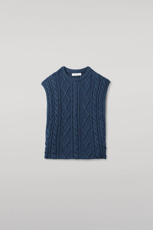 Oversized Cable Tank - Cashmere