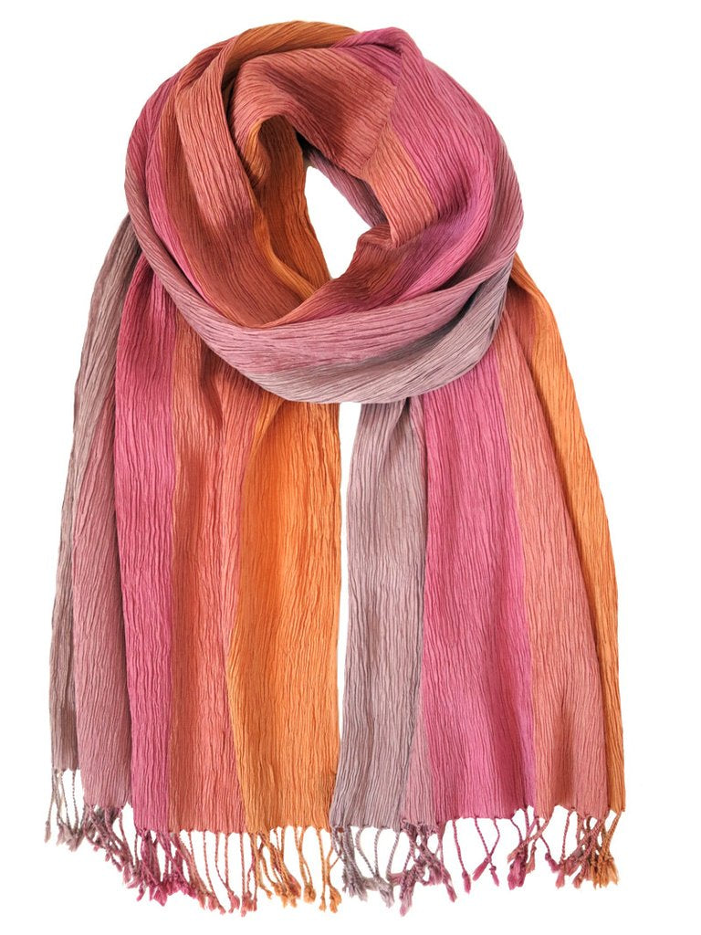 Silketørklæde - Crinkle Pink