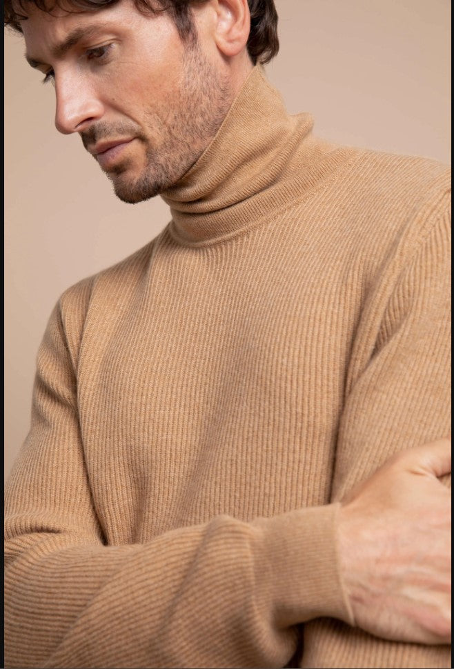Cashmere - Ribbed Roll Neck