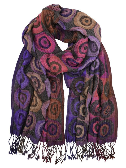 Silketørklæde - Target Purple