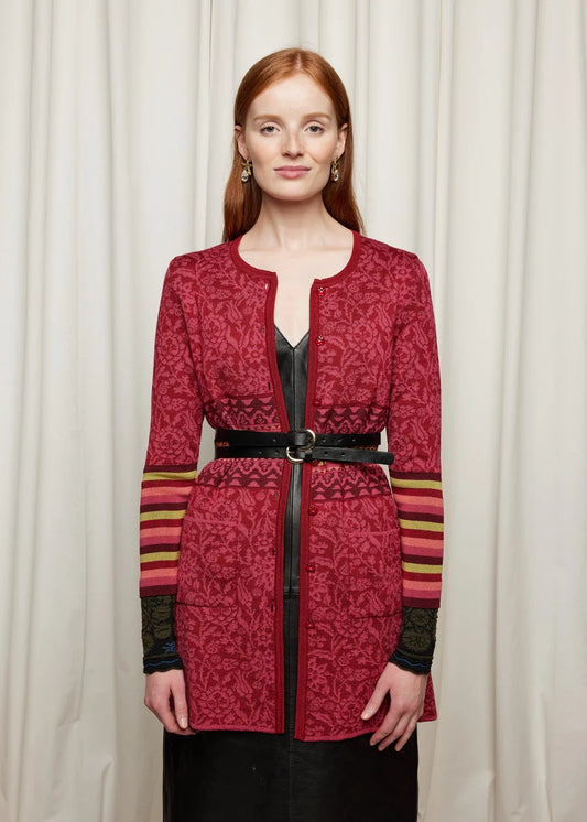 Oleana - Silk Road cardigan - Red